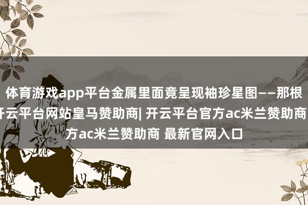 体育游戏app平台金属里面竟呈现袖珍星图——那根蒂不是渔具-开云平台网站皇马赞助商| 开云平台官方ac米兰赞助商 最新官网入口