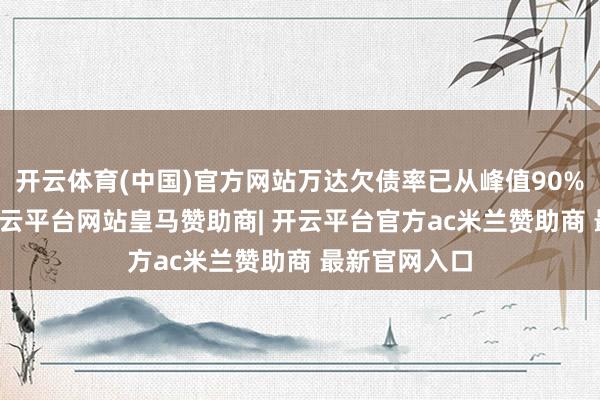 开云体育(中国)官方网站万达欠债率已从峰值90%降至65%-开云平台网站皇马赞助商| 开云平台官方ac米兰赞助商 最新官网入口