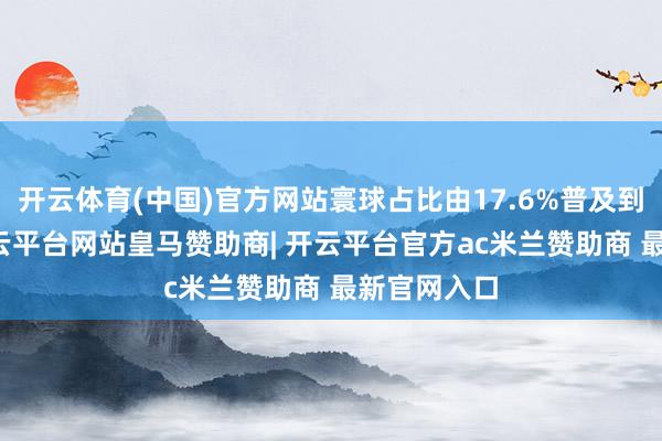 开云体育(中国)官方网站寰球占比由17.6%普及到约30%-开云平台网站皇马赞助商| 开云平台官方ac米兰赞助商 最新官网入口